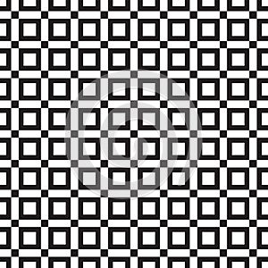 Seamless op art geometric square tile pattern background