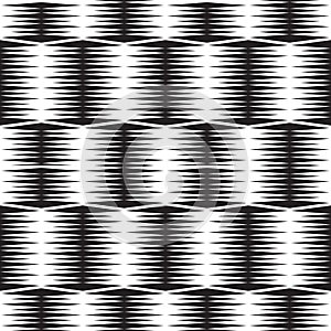 Seamless optical art pattern background vector black and white