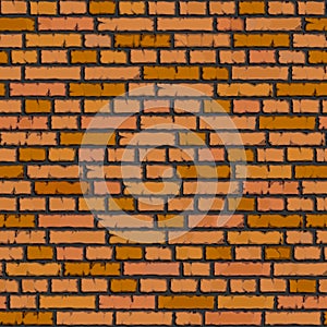 Seamless orange brick wall background.