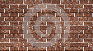 Seamless orange brick wall tile able pattern texture. Uneven shape. For interior, exterior render material mapping