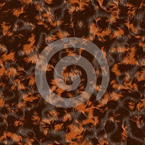 Seamless orange and brown furry texture