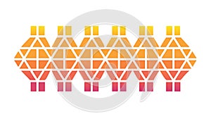 Seamless Orange Geometric Abstract Pattern Design, vector design Generative AI