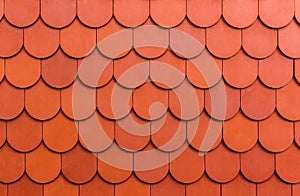 Seamless orange roof tile texture background.