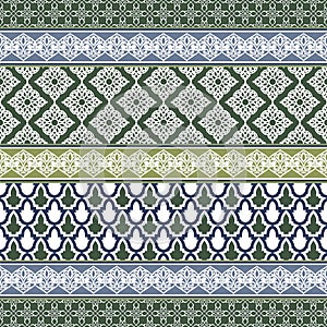 Colourful seamless patternwith oriental motif. photo