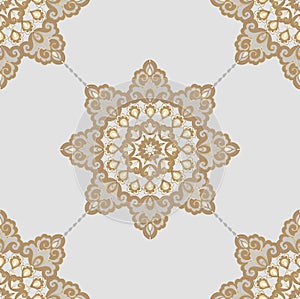 Seamless oriental pattern in the style of baroque. Traditional classic vector ornament. Decorative ornament backdrop for