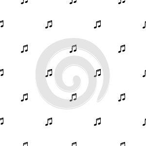 Seamless ornament with music notes on white background. song, melody or tune, volume