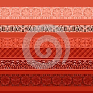 Seamless ornamental patchwork design pattern