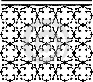 Seamless ornate grid