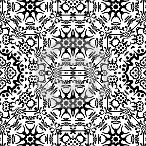 Seamless Outline Floral Pattern