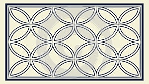 Seamless Oval Chain Geometric Pattern Abstract, vector design Generative AI