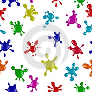 Seamless paint splashes