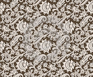 Seamless paisley design pattern background