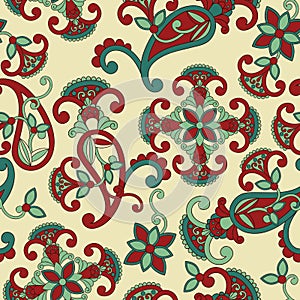 Seamless paisley pattern,