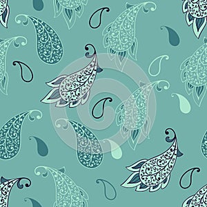 Seamless paisley pattern,