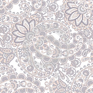 Seamless Paisley pattern. Damask paisley pattern for decoration design