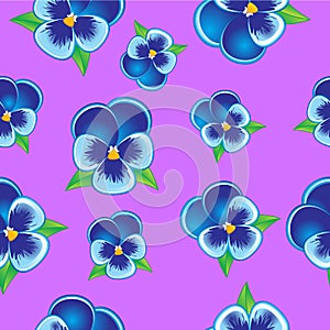 Seamless Pansy pattern