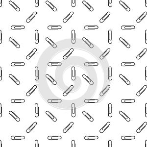 Seamless Paper Clips Vector Pattern