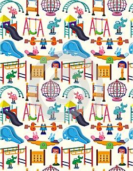 Seamless park playground pattern