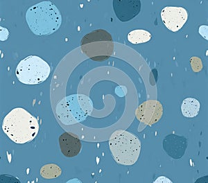 Seamless Pastel Blue Dot Pattern Abstract Background Texture