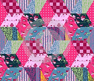 Seamless patchwork pattern.
