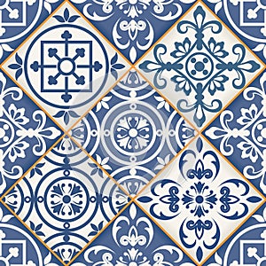 Seamless patchwork pattern , Moroccan tiles