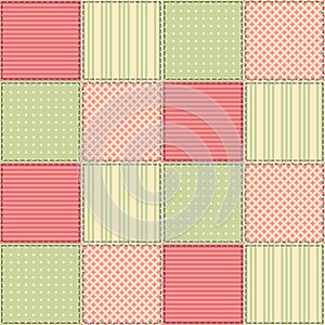 Seamless patchwork pattern from square patches