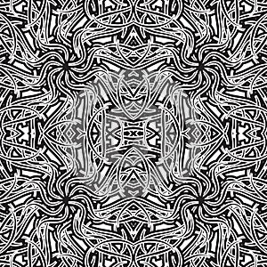 Seamless pattern. Abstract black and white pattern