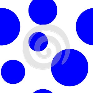 Seamless pattern abstract blue circles balls