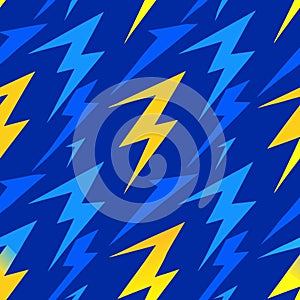 Seamless pattern Abstract blue electric lightning vector