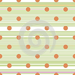 Abstract dotted and linear seamless pattern. Background with lines and circles.