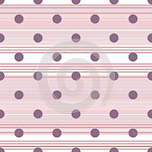 Abstract dotted and linear seamless pattern. Background with lines and circles.