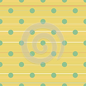 Abstract dotted and linear seamless pattern. Background with lines and circles.
