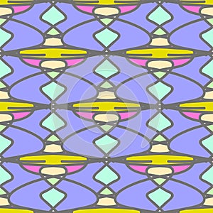 Seamless pattern with abstract elements