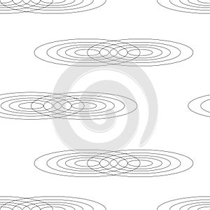 Seamless pattern with abstract ellipse circles vector - geometrical shapes pattern