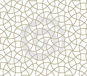 Seamless pattern with abstract geometric line texture, gold on white background. Light modern simple wallpaper, bright