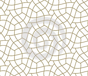 Seamless pattern with abstract geometric line texture, gold on white background. Light modern simple wallpaper, bright