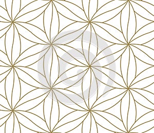 Seamless pattern with abstract geometric line texture, gold on white background. Light modern simple wallpaper, bright