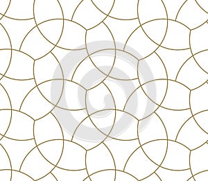 Seamless pattern with abstract geometric line texture, gold on white background. Light modern simple wallpaper, bright photo