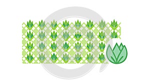 Seamless Pattern of Abstract Green Geometric Shapes, vector design Generative AI