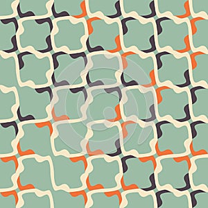 Vector abstract irregular grid structure seamless pattern