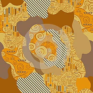 seamless pattern abstract Klimt