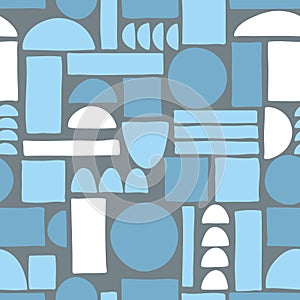 Seamless pattern with abstract shapes.