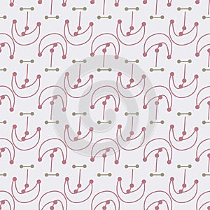 Seamless pattern with abstract shapes. Decorative trendy background in minimalist style. Vector Illustration