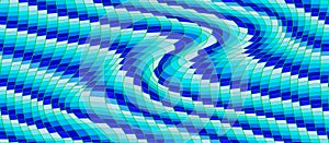 Seamless pattern with abstract square blue waves.