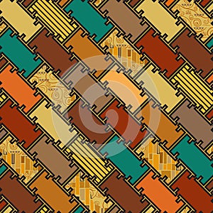 seamless pattern abstract in style Klimt