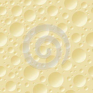 Seamless pattern of aerated porous white chocolate. Bubble chocolate seamless background. Vector.