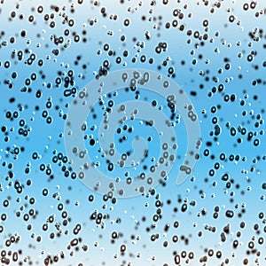 Seamless pattern with air bubbles in water