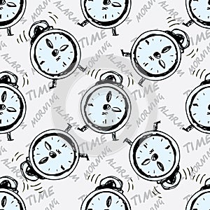 Seamless pattern alarm clock
