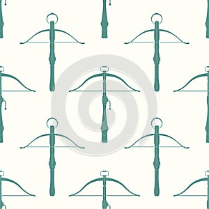Seamless pattern with ancient Crossbows