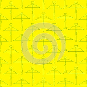 Seamless pattern with ancient Crossbows